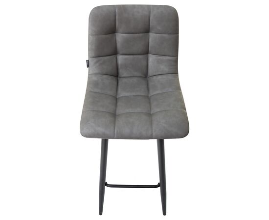 Набор 2 шт Стул барный DOBRIN NICOLE, черные матовые ножки, серая антрацитовая винтажная экокожа (RU-08), Вариант: черные матовые ножки, серая антрацитовая винтажная экокожа (RU-08), изображение 8 | Интернет магазин мебели и декора LifeDekor
