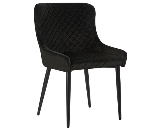 Набор 2 шт Стул обеденный DOBRIN RICHARD, черные матовые ножки, черный велюр (V108-77), Вариант: черные матовые ножки, черный велюр (V108-77), изображение 2 | Интернет магазин мебели и декора LifeDekor
