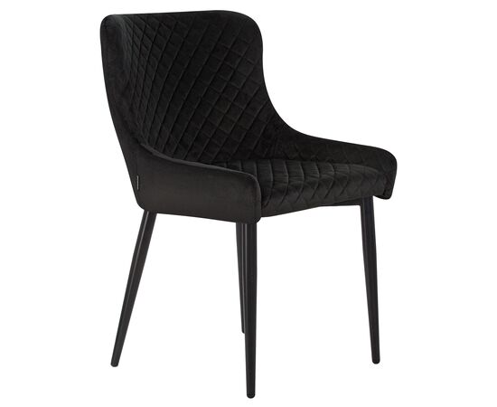 Стул обеденный DOBRIN RICHARD, черные матовые ножки, черный велюр (V108-77), Вариант: черные матовые ножки, черный велюр (V108-77), изображение 2 | Интернет магазин мебели и декора LifeDekor