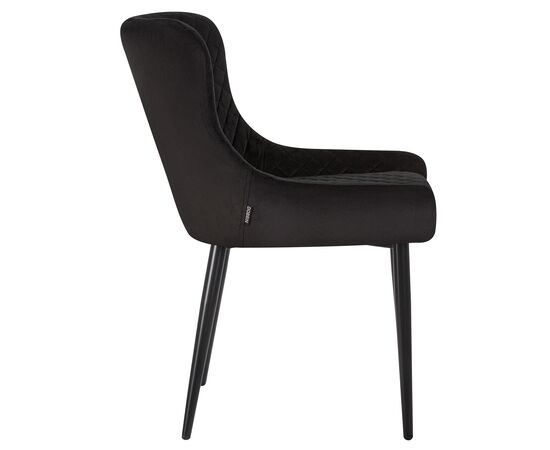 Набор 2 шт Стул обеденный DOBRIN RICHARD, черные матовые ножки, черный велюр (V108-77), Вариант: черные матовые ножки, черный велюр (V108-77), изображение 4 | Интернет магазин мебели и декора LifeDekor