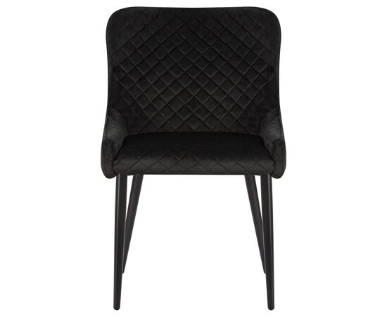 Набор 2 шт Стул обеденный DOBRIN RICHARD, черные матовые ножки, черный велюр (V108-77), Вариант: черные матовые ножки, черный велюр (V108-77), изображение 7 | Интернет магазин мебели и декора LifeDekor