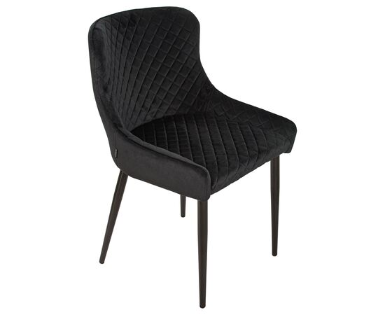 Набор 2 шт Стул обеденный DOBRIN RICHARD, черные матовые ножки, черный велюр (V108-77), Вариант: черные матовые ножки, черный велюр (V108-77), изображение 8 | Интернет магазин мебели и декора LifeDekor