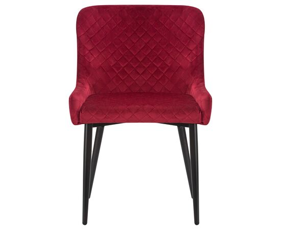 Стул обеденный DOBRIN RICHARD, черные матовые ножки, бордовый велюр (V108-85), Вариант: черные матовые ножки, бордовый велюр (V108-85), изображение 6 | Интернет магазин мебели и декора LifeDekor