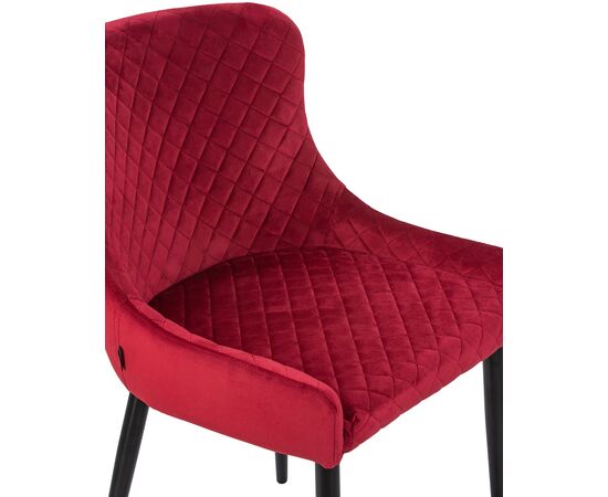 Набор 2 шт Стул обеденный DOBRIN RICHARD, черные матовые ножки, бордовый велюр (V108-85), Вариант: черные матовые ножки, бордовый велюр (V108-85), изображение 8 | Интернет магазин мебели и декора LifeDekor