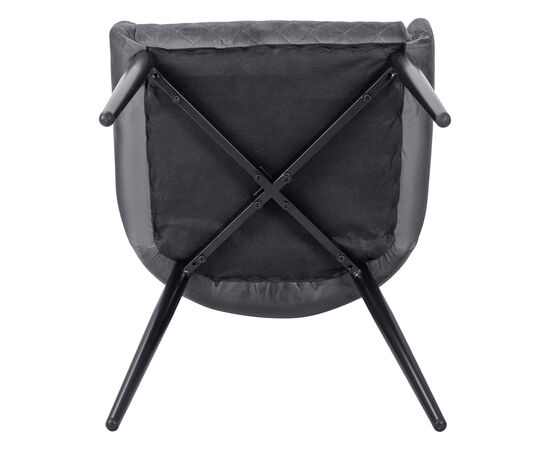 Набор 2 шт Стул обеденный DOBRIN RICHARD, черные матовые ножки, темно-серый велюр (V108-91), Вариант: черные матовые ножки, темно-серый велюр (V108-91), изображение 8 | Интернет магазин мебели и декора LifeDekor