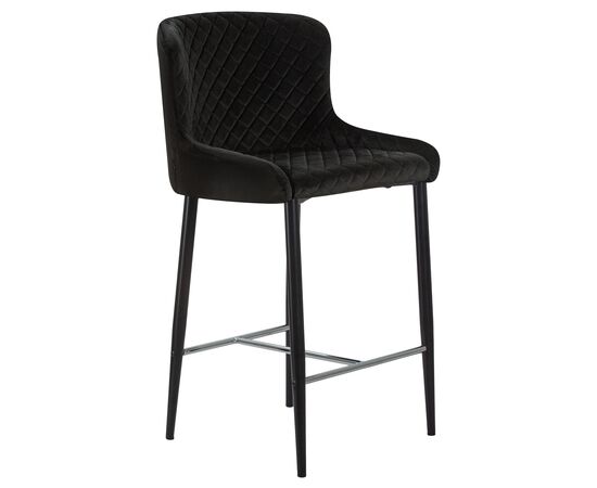 Набор 2 шт Стул полубарный DOBRIN CHRISTIAN'65, черные ножки, черный велюр (V108-77), Вариант: черные ножки, черный велюр (V108-77), изображение 3 | Интернет магазин мебели и декора LifeDekor