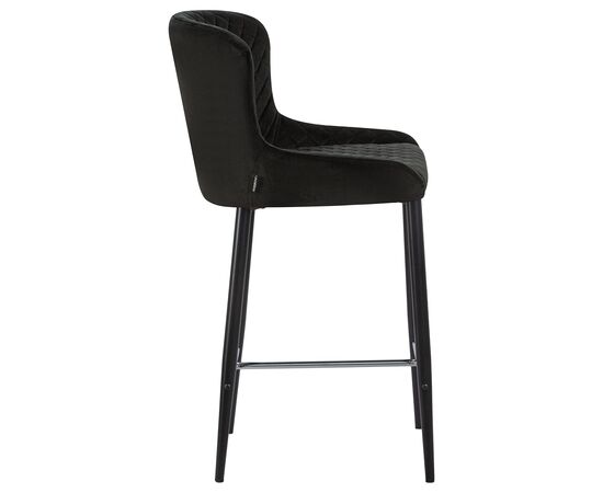 Стул полубарный DOBRIN CHRISTIAN'65, черные ножки, черный велюр (V108-77), Вариант: черные ножки, черный велюр (V108-77), изображение 3 | Интернет магазин мебели и декора LifeDekor
