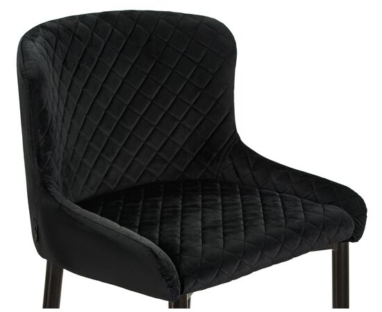 Набор 2 шт Стул полубарный DOBRIN CHRISTIAN'65, черные ножки, черный велюр (V108-77), Вариант: черные ножки, черный велюр (V108-77), изображение 8 | Интернет магазин мебели и декора LifeDekor