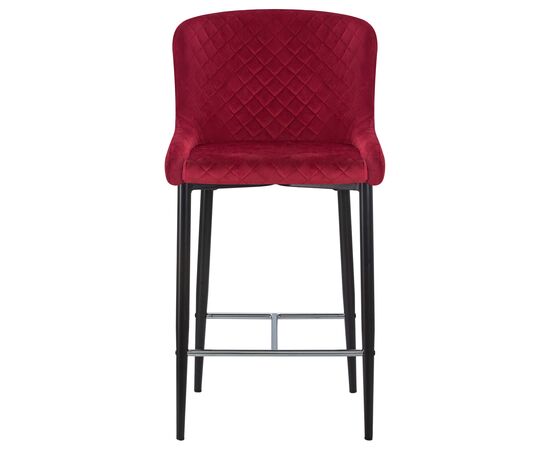 Набор 2 шт Стул полубарный DOBRIN CHRISTIAN'65, черные ножки, бордовый велюр (V108-85), Вариант: черные ножки, бордовый велюр (V108-85), изображение 7 | Интернет магазин мебели и декора LifeDekor