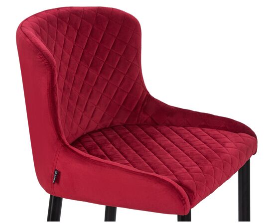 Набор 2 шт Стул полубарный DOBRIN CHRISTIAN'65, черные ножки, бордовый велюр (V108-85), Вариант: черные ножки, бордовый велюр (V108-85), изображение 8 | Интернет магазин мебели и декора LifeDekor