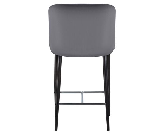 Стул полубарный DOBRIN CHRISTIAN'65, черные ножки, темно-серый велюр (V108-91), Вариант: черные ножки, темно-серый велюр (V108-91), изображение 5 | Интернет магазин мебели и декора LifeDekor