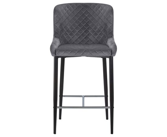 Стул полубарный DOBRIN CHRISTIAN'65, черные ножки, темно-серый велюр (V108-91), Вариант: черные ножки, темно-серый велюр (V108-91), изображение 6 | Интернет магазин мебели и декора LifeDekor