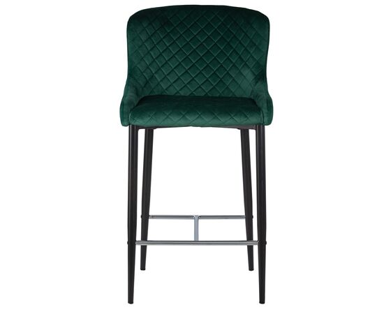 Стул полубарный DOBRIN CHRISTIAN'65, черные ножки, зеленый велюр (V108-64), Вариант: черные ножки, зеленый велюр (V108-64), изображение 6 | Интернет магазин мебели и декора LifeDekor