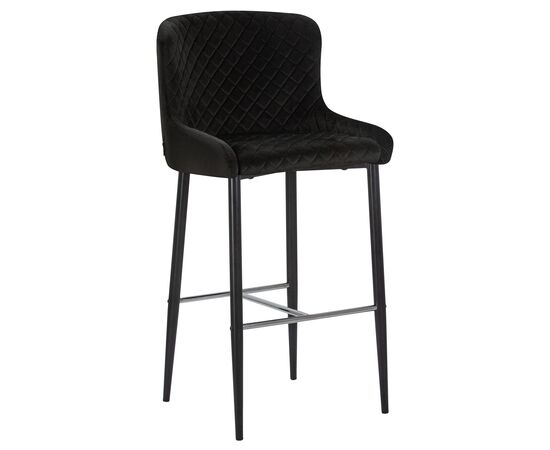 Набор 2 шт Стул барный DOBRIN CHRISTIAN'75, черные ножки, черный велюр (V108-77), Вариант: черные ножки, черный велюр (V108-77), изображение 14 | Интернет магазин мебели и декора LifeDekor