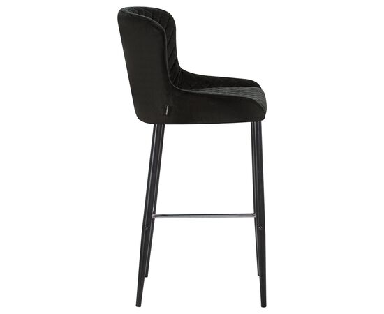 Стул барный DOBRIN CHRISTIAN'75, черные ножки, черный велюр (V108-77), Вариант: черные ножки, черный велюр (V108-77), изображение 2 | Интернет магазин мебели и декора LifeDekor