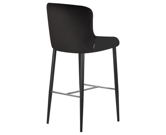 Набор 2 шт Стул барный DOBRIN CHRISTIAN'75, черные ножки, черный велюр (V108-77), Вариант: черные ножки, черный велюр (V108-77), изображение 4 | Интернет магазин мебели и декора LifeDekor