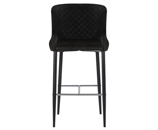 Стул барный DOBRIN CHRISTIAN'75, черные ножки, черный велюр (V108-77), Вариант: черные ножки, черный велюр (V108-77), изображение 5 | Интернет магазин мебели и декора LifeDekor