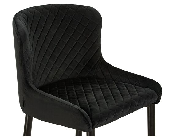 Стул барный DOBRIN CHRISTIAN'75, черные ножки, черный велюр (V108-77), Вариант: черные ножки, черный велюр (V108-77), изображение 6 | Интернет магазин мебели и декора LifeDekor