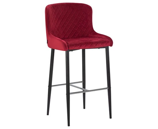 Стул барный DOBRIN CHRISTIAN'75, черные ножки, бордовый велюр (V108-85), Вариант: черные ножки, бордовый велюр (V108-85) | Интернет магазин мебели и декора LifeDekor
