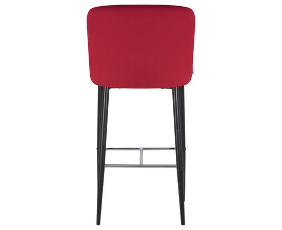 Стул барный DOBRIN CHRISTIAN'75, черные ножки, бордовый велюр (V108-85), Вариант: черные ножки, бордовый велюр (V108-85), изображение 5 | Интернет магазин мебели и декора LifeDekor