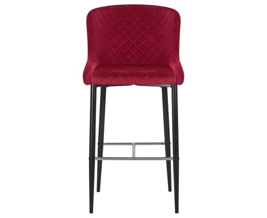 Стул барный DOBRIN CHRISTIAN'75, черные ножки, бордовый велюр (V108-85), Вариант: черные ножки, бордовый велюр (V108-85), изображение 6 | Интернет магазин мебели и декора LifeDekor