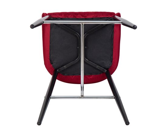 Стул барный DOBRIN CHRISTIAN'75, черные ножки, бордовый велюр (V108-85), Вариант: черные ножки, бордовый велюр (V108-85), изображение 7 | Интернет магазин мебели и декора LifeDekor