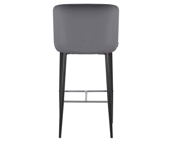 Стул барный DOBRIN CHRISTIAN'75, черные ножки, темно-серый велюр (V108-91), Вариант: черные ножки, темно-серый велюр (V108-91), изображение 5 | Интернет магазин мебели и декора LifeDekor