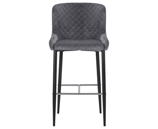 Стул барный DOBRIN CHRISTIAN'75, черные ножки, темно-серый велюр (V108-91), Вариант: черные ножки, темно-серый велюр (V108-91), изображение 6 | Интернет магазин мебели и декора LifeDekor