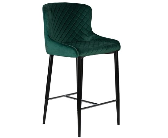 Стул барный DOBRIN CHRISTIAN'75, черные ножки, зеленый велюр (V108-64), Вариант: черные ножки, зеленый велюр (V108-64), изображение 2 | Интернет магазин мебели и декора LifeDekor