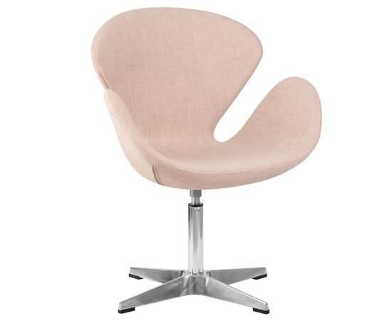 Кресло дизайнерское DOBRIN SWAN, бежевая ткань IF1, алюминиевое основание, Вариант: бежевая ткань IF1, алюминиевое основание, изображение 13 | Интернет магазин мебели и декора LifeDekor