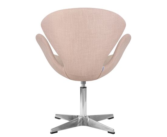 Кресло дизайнерское DOBRIN SWAN, бежевая ткань IF1, алюминиевое основание, Вариант: бежевая ткань IF1, алюминиевое основание, изображение 4 | Интернет магазин мебели и декора LifeDekor