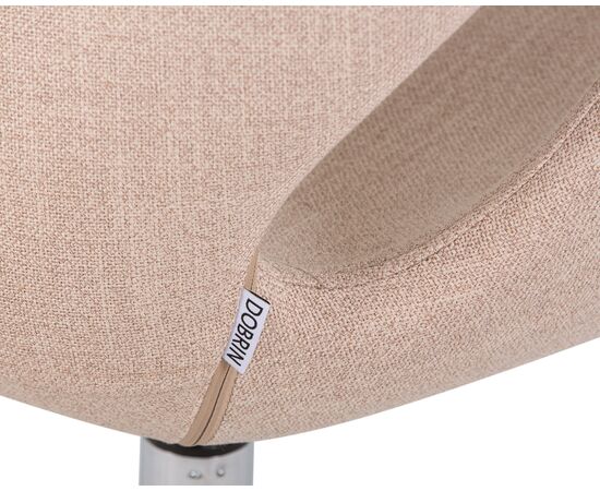 Кресло дизайнерское DOBRIN SWAN, бежевая ткань IF1, алюминиевое основание, Вариант: бежевая ткань IF1, алюминиевое основание, изображение 8 | Интернет магазин мебели и декора LifeDekor