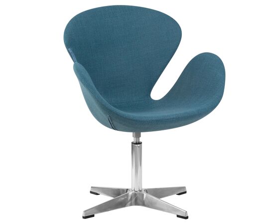 Кресло дизайнерское DOBRIN SWAN, синяя ткань IF6, алюминиевое основание, Вариант: синяя ткань IF6, алюминиевое основание, изображение 11 | Интернет магазин мебели и декора LifeDekor