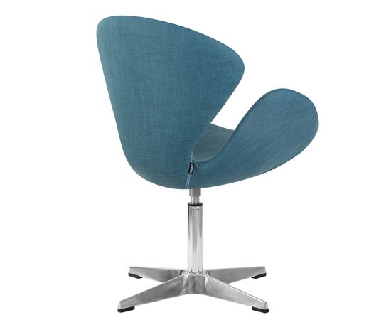Кресло дизайнерское DOBRIN SWAN, синяя ткань IF6, алюминиевое основание, Вариант: синяя ткань IF6, алюминиевое основание, изображение 3 | Интернет магазин мебели и декора LifeDekor