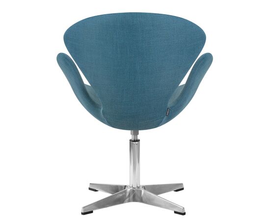 Кресло дизайнерское DOBRIN SWAN, синяя ткань IF6, алюминиевое основание, Вариант: синяя ткань IF6, алюминиевое основание, изображение 4 | Интернет магазин мебели и декора LifeDekor