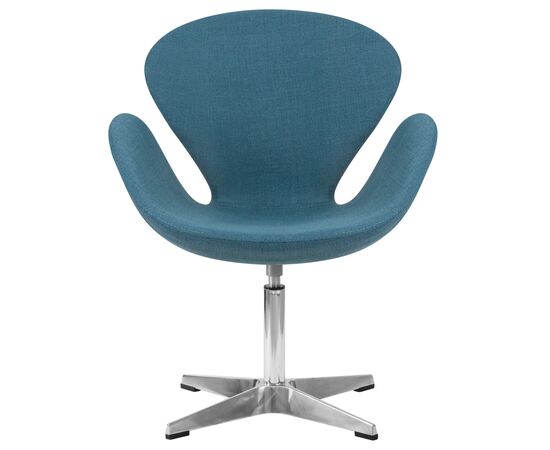 Кресло дизайнерское DOBRIN SWAN, синяя ткань IF6, алюминиевое основание, Вариант: синяя ткань IF6, алюминиевое основание, изображение 5 | Интернет магазин мебели и декора LifeDekor