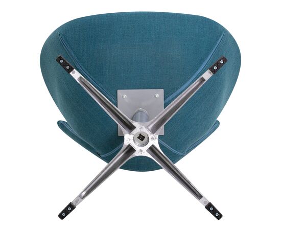 Кресло дизайнерское DOBRIN SWAN, синяя ткань IF6, алюминиевое основание, Вариант: синяя ткань IF6, алюминиевое основание, изображение 6 | Интернет магазин мебели и декора LifeDekor