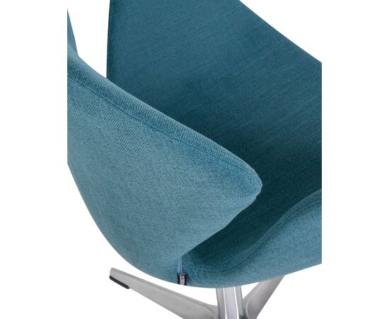 Кресло дизайнерское DOBRIN SWAN, синяя ткань IF6, алюминиевое основание, Вариант: синяя ткань IF6, алюминиевое основание, изображение 8 | Интернет магазин мебели и декора LifeDekor