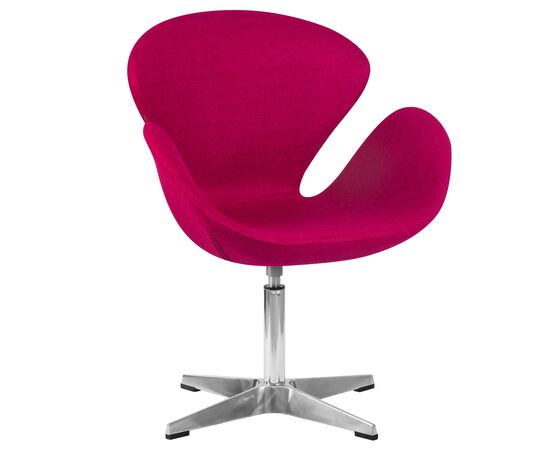 Кресло дизайнерское DOBRIN SWAN, бордо ткань AF5, алюминиевое основание, Вариант: бордо ткань AF5, алюминиевое основание | Интернет магазин мебели и декора LifeDekor