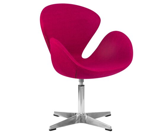 Кресло дизайнерское DOBRIN SWAN, бордо ткань AF5, алюминиевое основание, Вариант: бордо ткань AF5, алюминиевое основание, изображение 2 | Интернет магазин мебели и декора LifeDekor