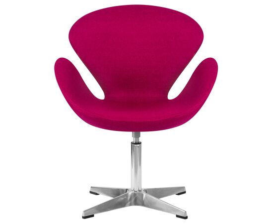 Кресло дизайнерское DOBRIN SWAN, бордо ткань AF5, алюминиевое основание, Вариант: бордо ткань AF5, алюминиевое основание, изображение 6 | Интернет магазин мебели и декора LifeDekor