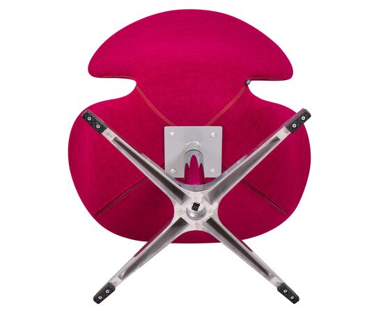 Кресло дизайнерское DOBRIN SWAN, бордо ткань AF5, алюминиевое основание, Вариант: бордо ткань AF5, алюминиевое основание, изображение 7 | Интернет магазин мебели и декора LifeDekor