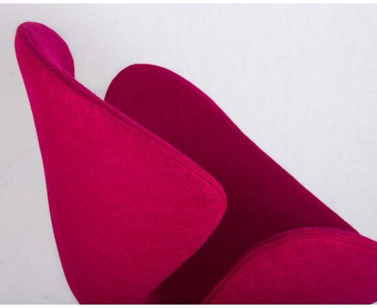 Кресло дизайнерское DOBRIN SWAN, бордо ткань AF5, алюминиевое основание, Вариант: бордо ткань AF5, алюминиевое основание, изображение 8 | Интернет магазин мебели и декора LifeDekor