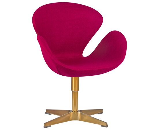 Кресло дизайнерское DOBRIN SWAN, бордо ткань AF5, золотое основание, Вариант: бордо ткань AF5, золотое основание | Интернет магазин мебели и декора LifeDekor