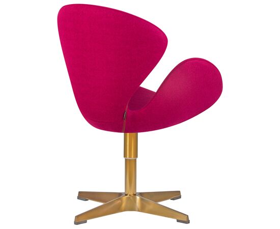 Кресло дизайнерское DOBRIN SWAN, бордо ткань AF5, золотое основание, Вариант: бордо ткань AF5, золотое основание, изображение 4 | Интернет магазин мебели и декора LifeDekor