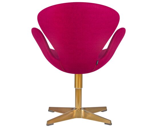 Кресло дизайнерское DOBRIN SWAN, бордо ткань AF5, золотое основание, Вариант: бордо ткань AF5, золотое основание, изображение 5 | Интернет магазин мебели и декора LifeDekor