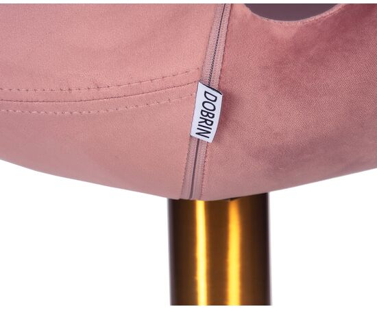 Кресло дизайнерское DOBRIN SWAN, розовый велюр BLUVEL52, золотое основание, Вариант: розовый велюр BLUVEL52, золотое основание, изображение 8 | Интернет магазин мебели и декора LifeDekor