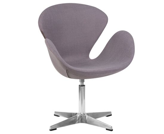 Кресло дизайнерское DOBRIN SWAN, серая ткань IF11, алюминиевое основание, Вариант: серая ткань IF11, алюминиевое основание, изображение 11 | Интернет магазин мебели и декора LifeDekor