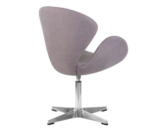 Кресло дизайнерское DOBRIN SWAN, серая ткань IF11, алюминиевое основание, Вариант: серая ткань IF11, алюминиевое основание, изображение 3 | Интернет магазин мебели и декора LifeDekor