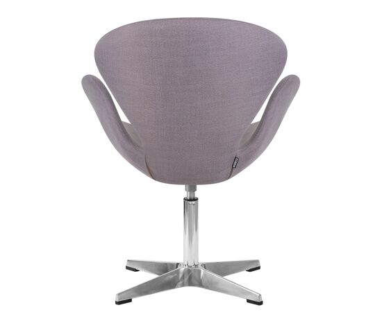 Кресло дизайнерское DOBRIN SWAN, серая ткань IF11, алюминиевое основание, Вариант: серая ткань IF11, алюминиевое основание, изображение 4 | Интернет магазин мебели и декора LifeDekor